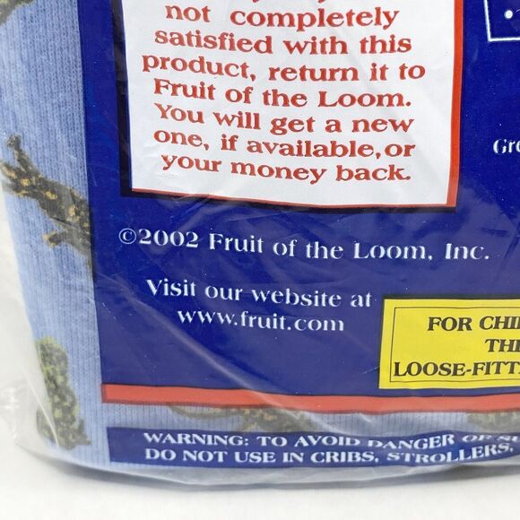 Vintage Walmart 2002 Fruit of the Loom Boys Size 10 Underwear Set Long Johns - Picture 7 of 9